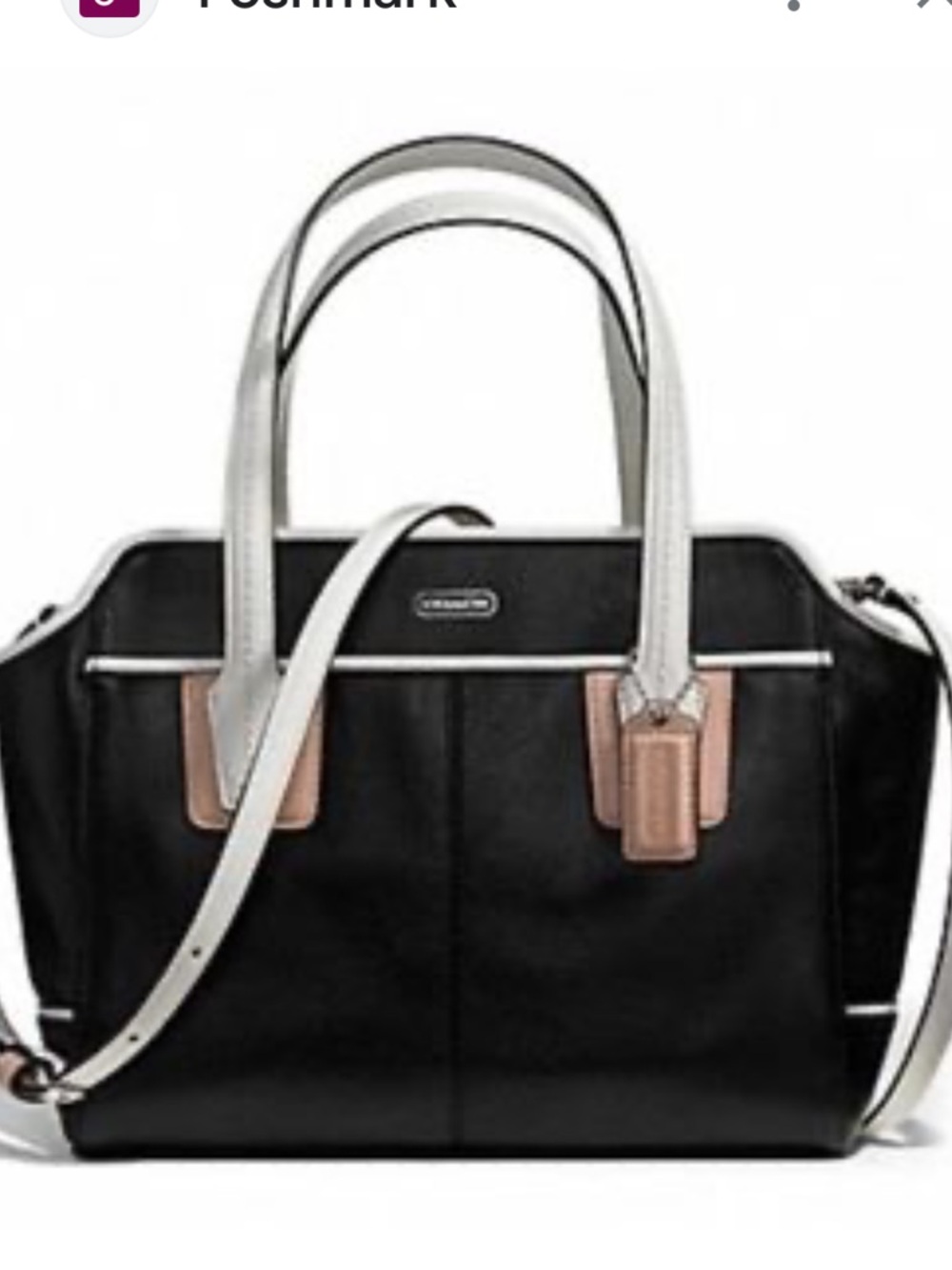 Black Coach Taylor Spectator Leather Mini Crossbody Tote